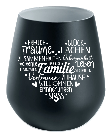 Lichtglas Familie "Herz Familie"