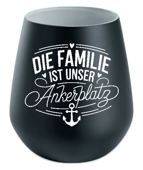 Lichtglas Familie "Die Familie ist unser Ankerplatz"