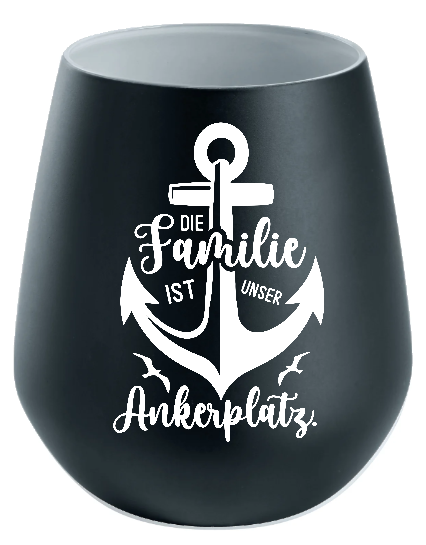 Lichtglas Familie "Die Familie ist der Ankerplatz"