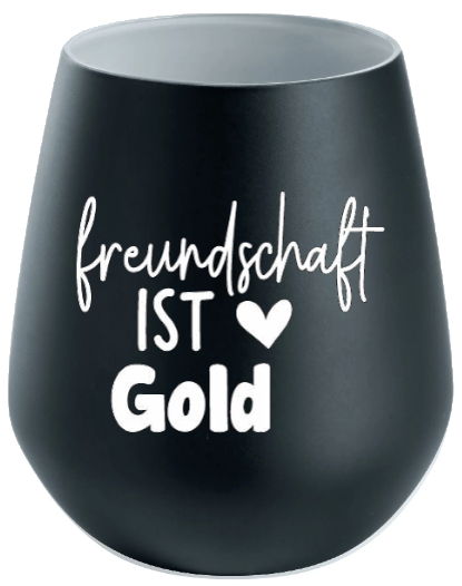 Lichtglas Freundschaft "Freundschaft ist Gold"