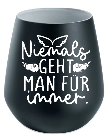 Lichtglas Trauer "Niemals geht man für immer"