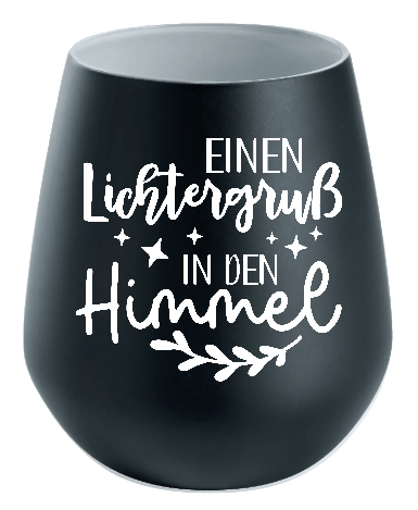 Lichtglas Trauer "Einen Lichtgruß in den Himmel"