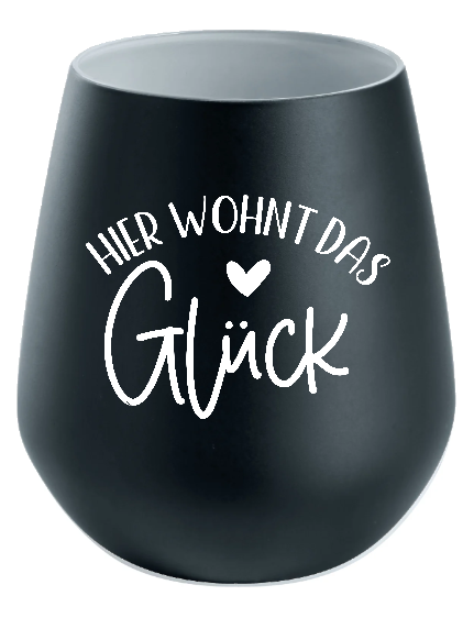 Lichtglas Familie "Hier wohnt das Glück"