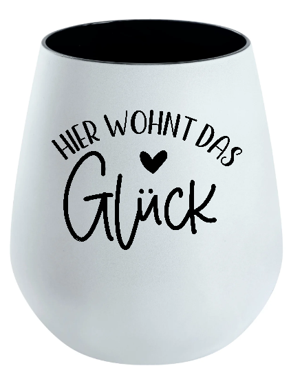 Lichtglas Familie "Hier wohnt das Glück"