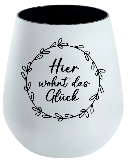 Lichtglas Familie "Hier wohnt das Glück" Typ2