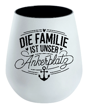 Lichtglas Familie "Die Familie ist unser Ankerplatz"