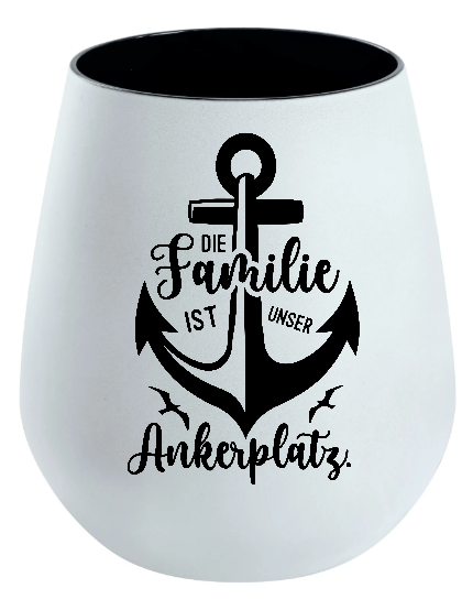 Lichtglas Familie "Die Familie ist der Ankerplatz"