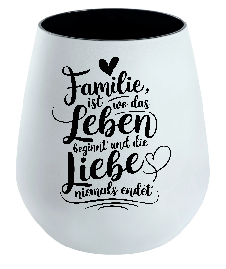 Lichtglas Familie "Familie ist wo das Leben beginnt und die Liebe niemals endet"