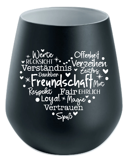 Lichtglas Freundschaft "Herz Worte"