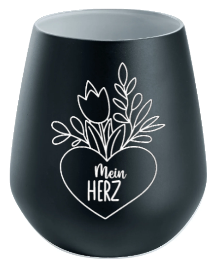 Lichtglas Freundschaft "Mein Herz Blume"