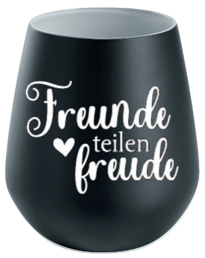 Lichtglas Freundschaft "Freunde teilen Freude"