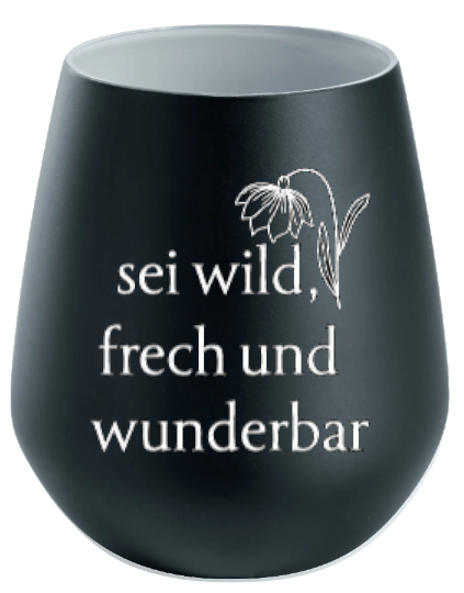 Lichtglas Freundschaft "Sei wild frech und wunderbar"