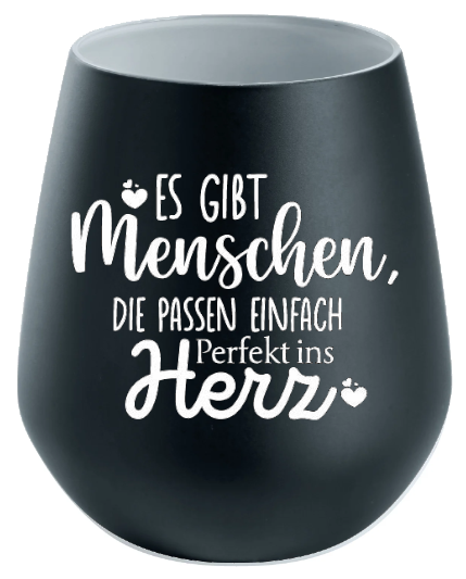 Lichtglas Freundschaft "Es gibt Menschen die passen einfach perfekt ins Herz"