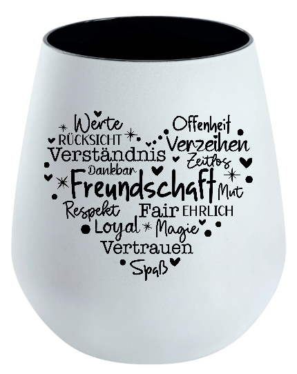 Lichtglas Freundschaft "Herz Worte"