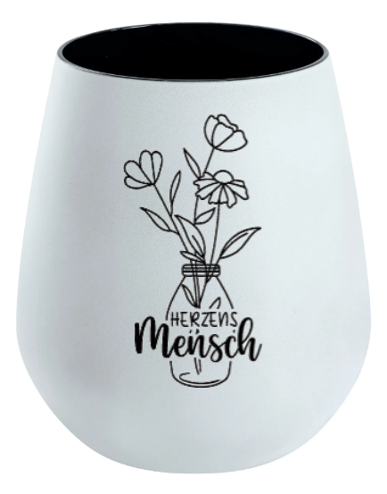 Lichtglas Freundschaft "Herzensmensch Blume"