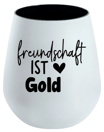Lichtglas Freundschaft "Freundschaft ist Gold"