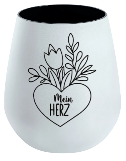 Lichtglas Freundschaft "Mein Herz Blume"