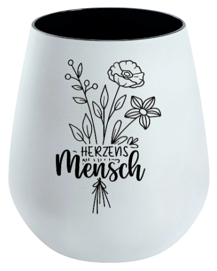 Lichtglas Freundschaft "Herzensmensch Blume"