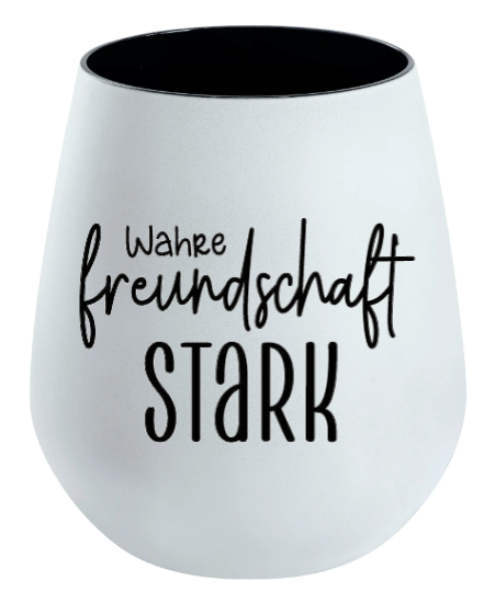 Lichtglas Freundschaft "Wahre Freundschaft Stark"