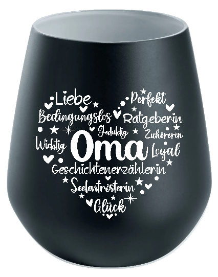 Lichtglas Oma " Oma Herz"