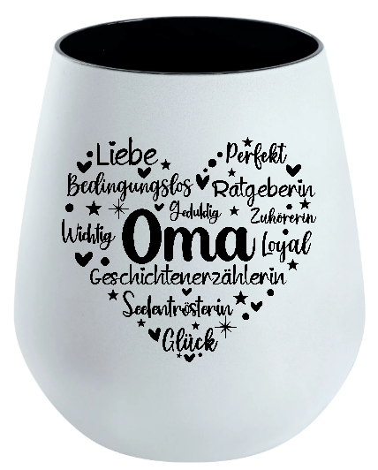 Lichtglas Oma " Oma Herz"