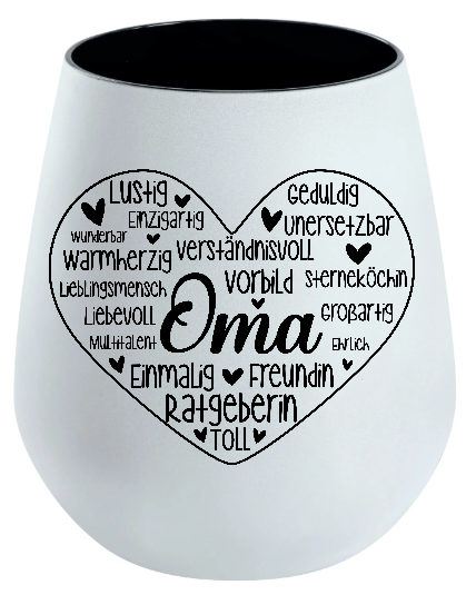 Lichtglas Oma "Oma Herz Rahmen"