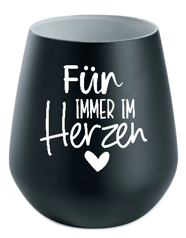 Lichtglas Trauer "Für immer im Herzen"