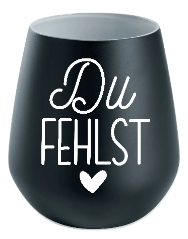 Lichtglas Trauer "Du fehlst"