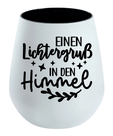 Lichtglas Trauer "Einen Lichtgruß in den Himmel"
