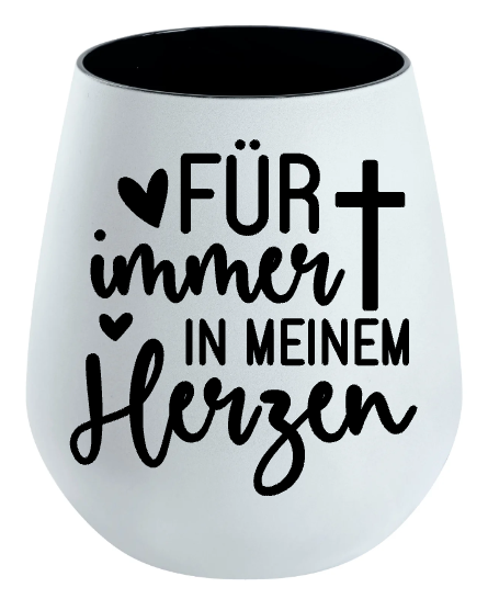 Lichtglas Trauer "Für immer in meinem Herzen" Typ2
