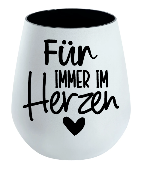 Lichtglas Trauer "Für immer im Herzen"