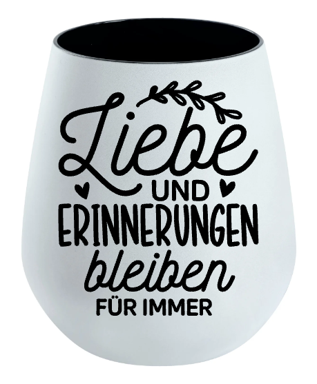 Lichtglas Trauer "Liebe und Erinnerungen bleiben für immer"