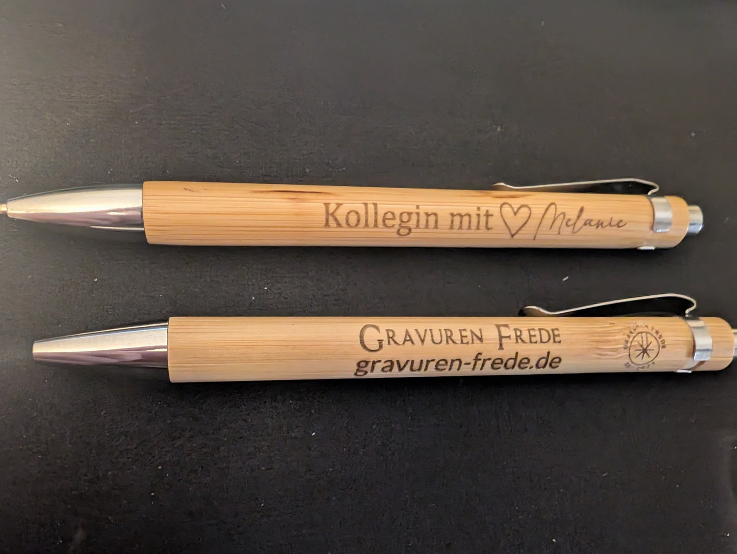 Bambus Kugelschreiber Schriftfarbe Schwarz