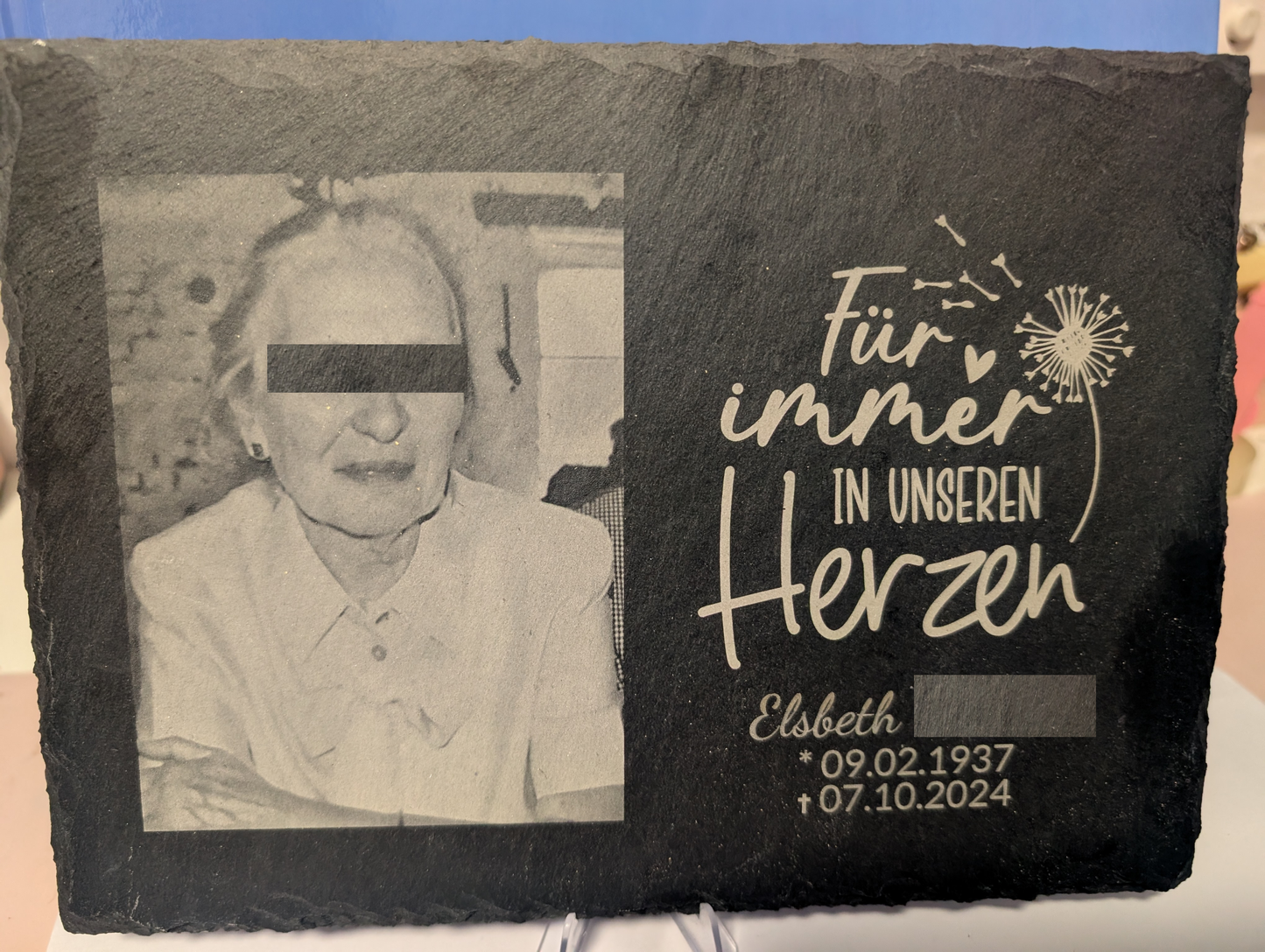 Schieferplatte Eckig 22x16cm