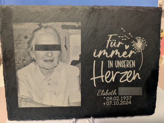 Schieferplatte Eckig 22x16cm